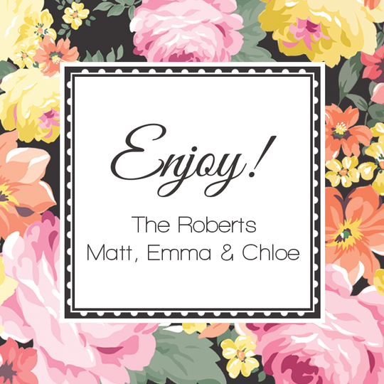 Elegant Spring Garden Square Gift Stickers